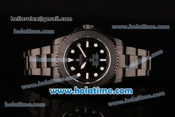 Rolex Pro-Hunter Military Submariner Asia 2813/Swiss ETA 2836/Clone Rolex 3130/Super Clone Rolex 3130 Automatic Full PVD with Black Dial - 1:1 Best Edition (BP) - Click Image to Close